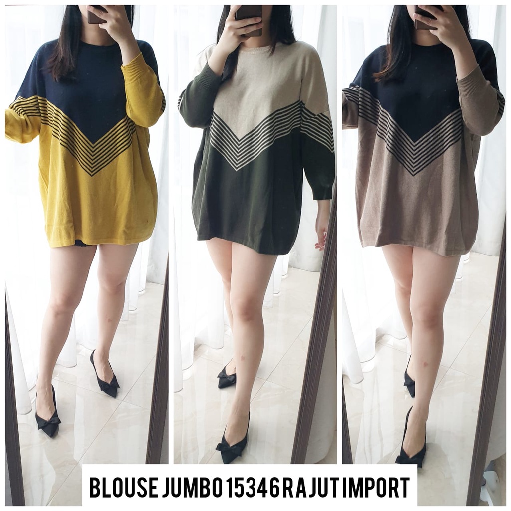 atasan big size jumbo rajutan wanita