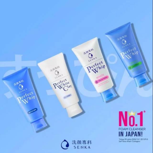 SENKA Facial Foam Perfect Whip | White Clay | Whip Fresh | Vibrant White Pembersih Wajah Original 100% BPOM
