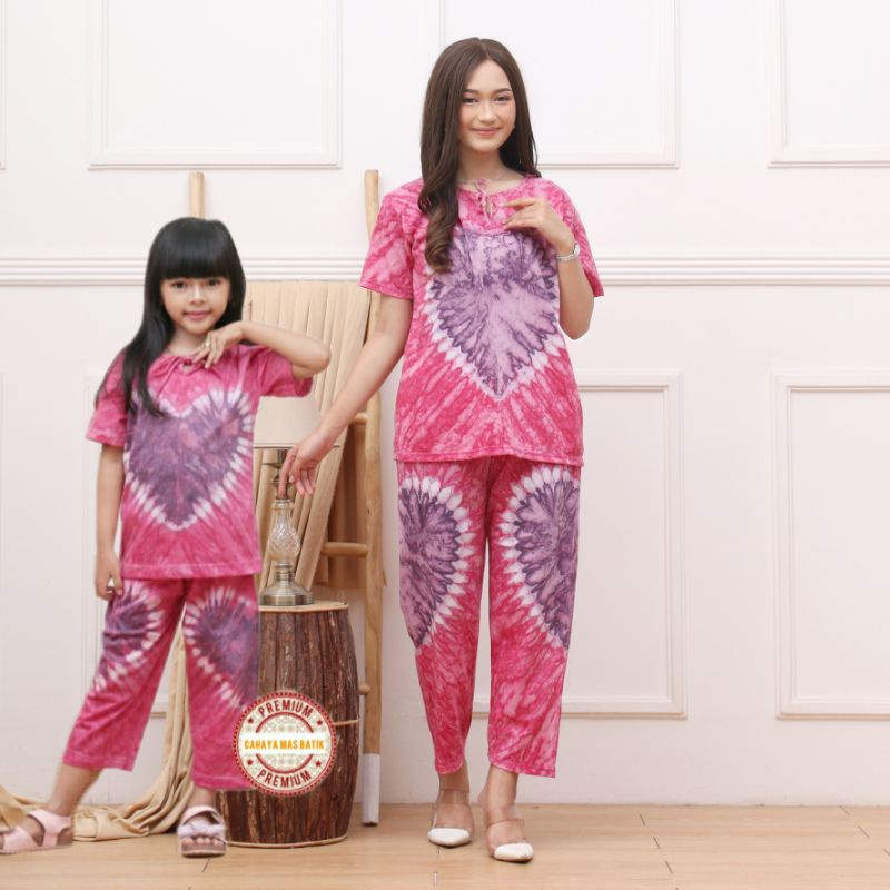 STELAN CELANA PANJANG COUPLE / BABYDOLL CELANA PANJANG / PAJAMAS / STELAN LOVE IBU DAN ANAK