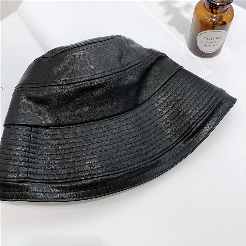 female leather hat