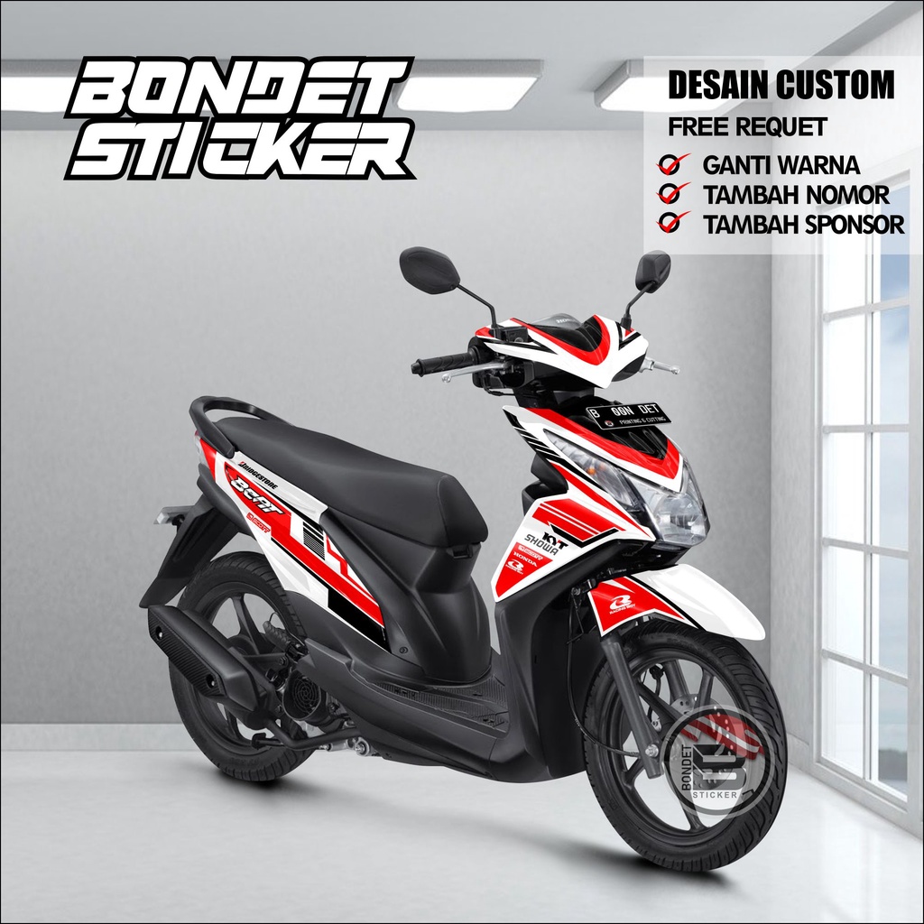 STIKER MOTOR - DECAL MOTOR HONDA BEAT FI INJEKSI 2012/2013/2014