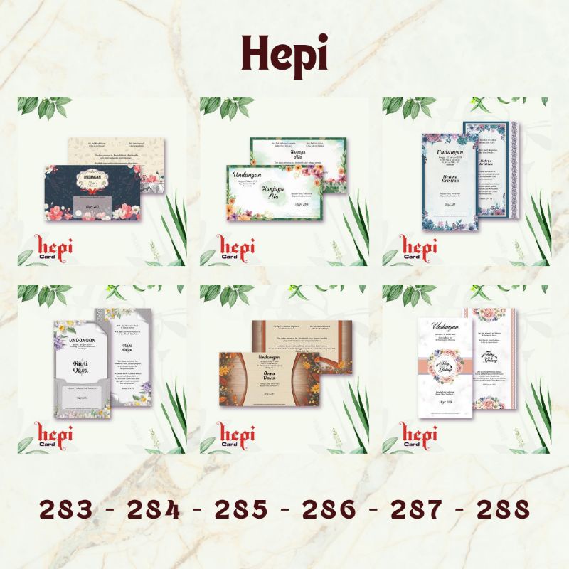 Blangko Undangan Hepi 283, 284, 285, 286, 287, 288
