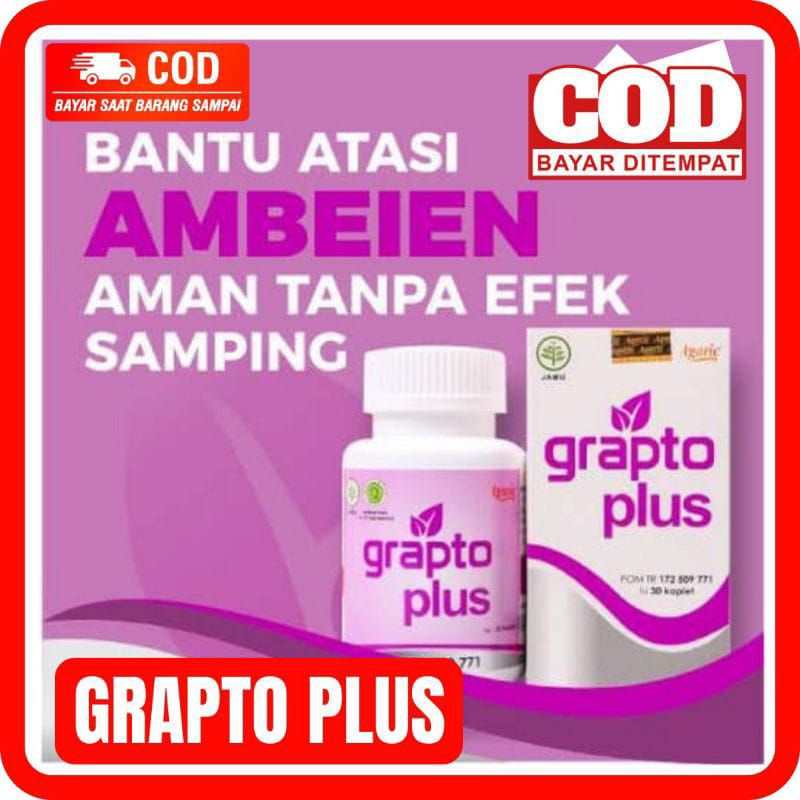 GRAPTO PLUS - KAPLET GRAPTO PLUS Obat Wasir Ambeyen Ambeien BAB Berdarah Sembelit Susah BAB Benjolan