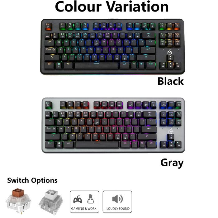 Hexgears GK31 TKL Mechanical Gaming Keyboard RGB