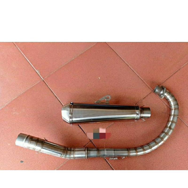 Knalpot Kapsul Polos Paten Megapro Tiger Revo Tilam CB  Herex,Leher Jawara Full las cacing murah