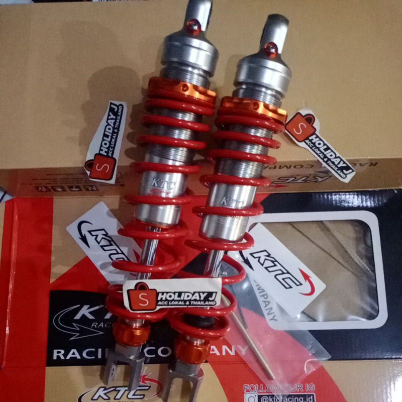 SHOCKBREKER SHOK KTC NON TABUNG KTC RACING ADJUSTABLE RX KING CB VERZA  FIZR JUPITER  NMAX NE AEROX NMAX OLD PCX UKURAN 280 320 340 335 305MM-5