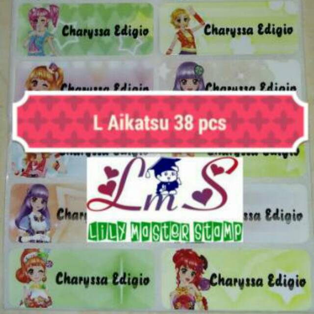 

Stiker Label Nama Anak Sekolah Waterproof Size M L Aikatsu Cewek Cantik Jepang Anime