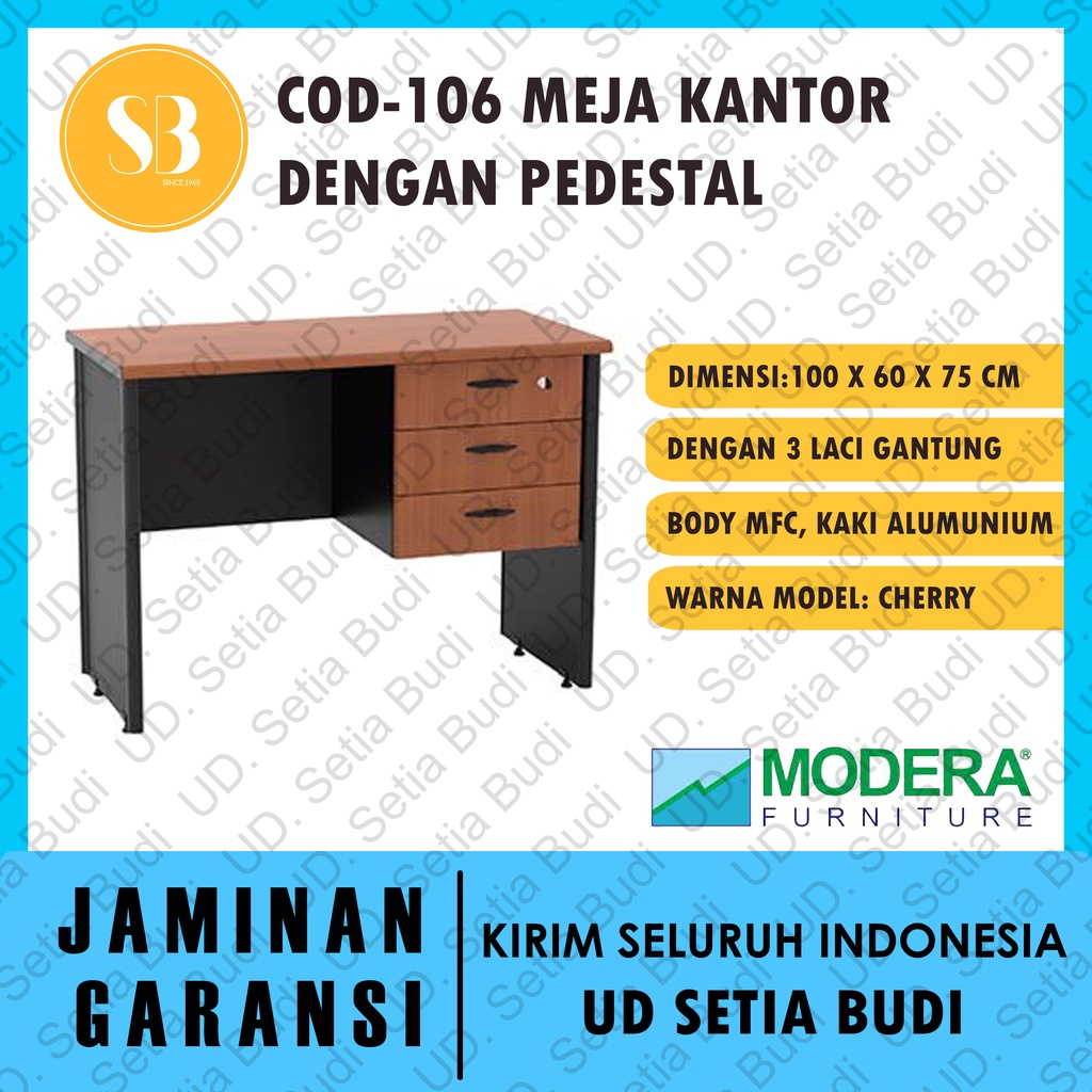 Meja Kantor + Laci Gantung Modera COD 106 100x60x75 C-Class