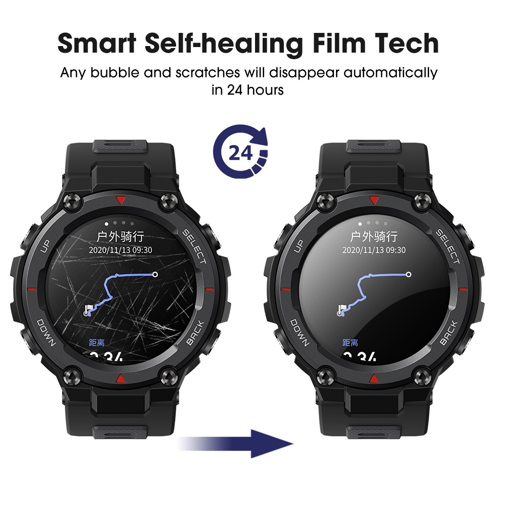 Film Pelindung Layar Smartwatch Bahan TPU Anti Gores / Sidik Jari Untuk Amazfit T-Rex Pro