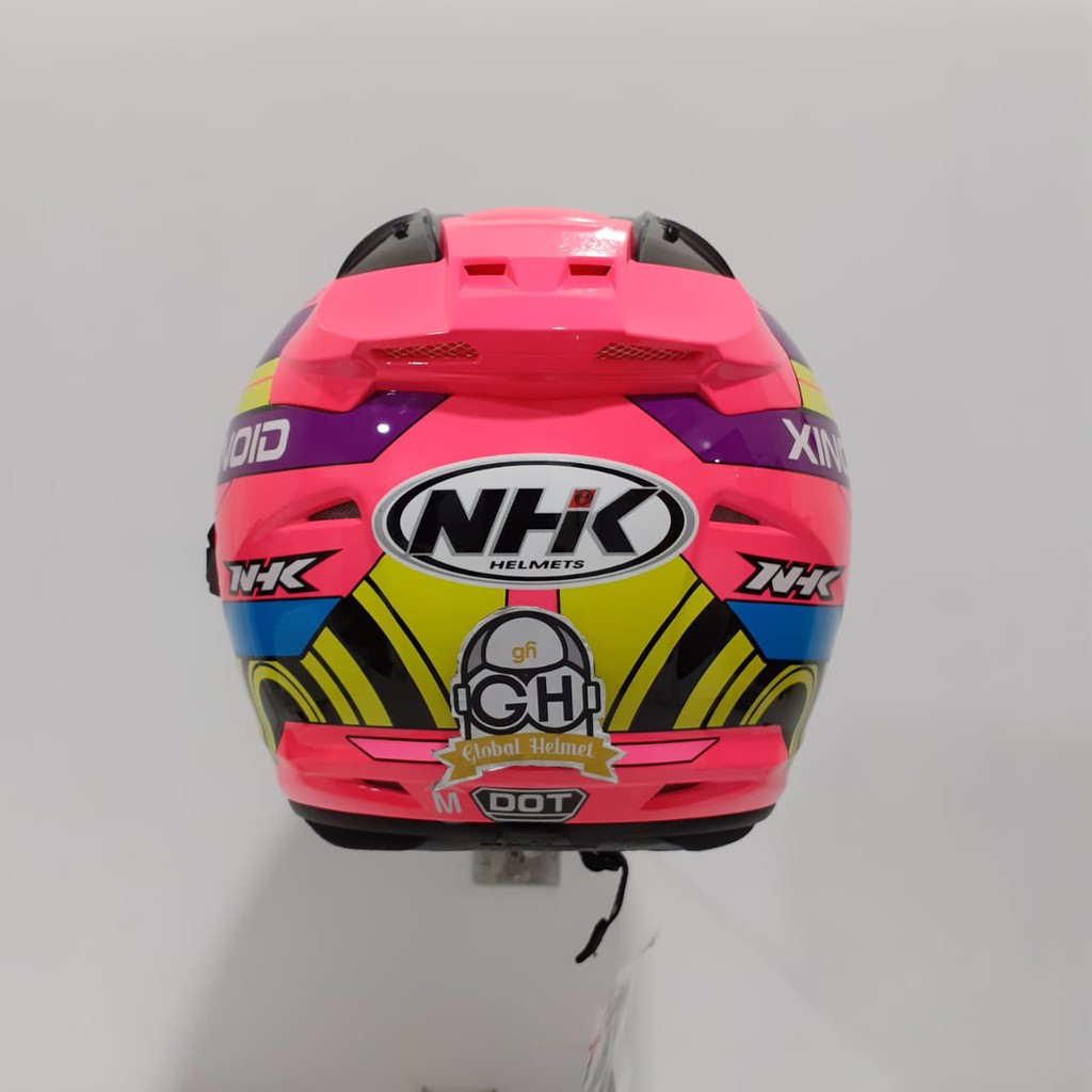 HELM NHK R1 XINOID NHK R-1 XINOID PINK FLOURECENT DOUBLE VISOR