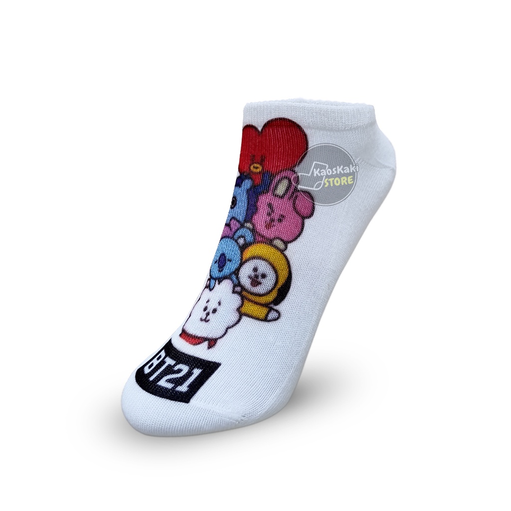 Kaos Kaki Pendek/BT21 Ankle Low socks motif BT21 KAOSKAKI BT21 MURAH KAOSKAKI BTS MALANG-6