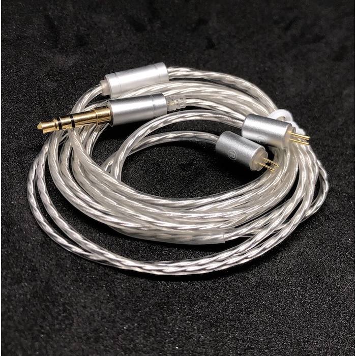 Silver Plated 2 Pin 0.75 0.78mm TF10 Westone TFZ KZ Upgrade Cable HiFi