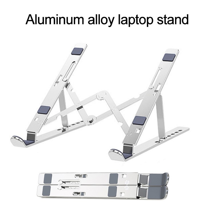 Stand Laptop Dudukan Tab Ipad Di Meja Full Besi Alloy