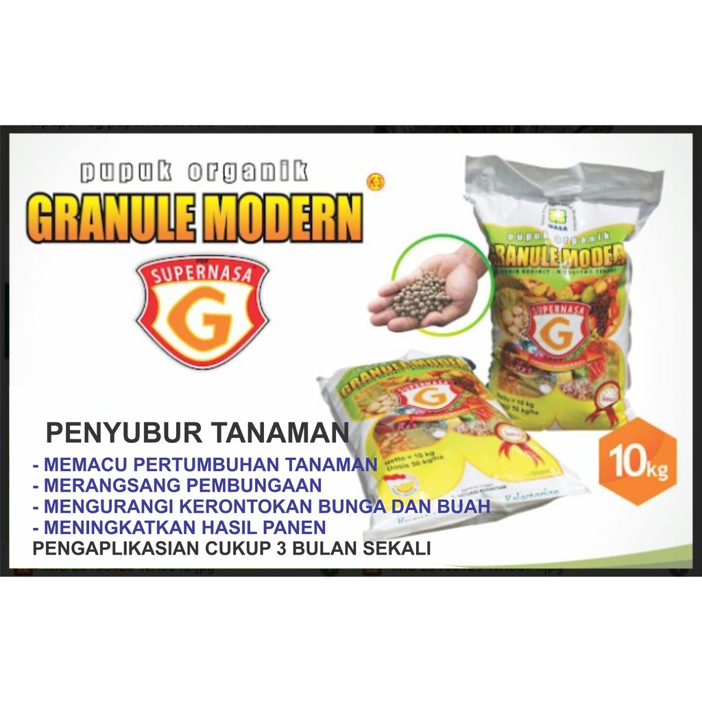 10KG PUPUK ORGANIK SUPER NASA / Granul NASA 10KG / SUPER NASA GRANULE