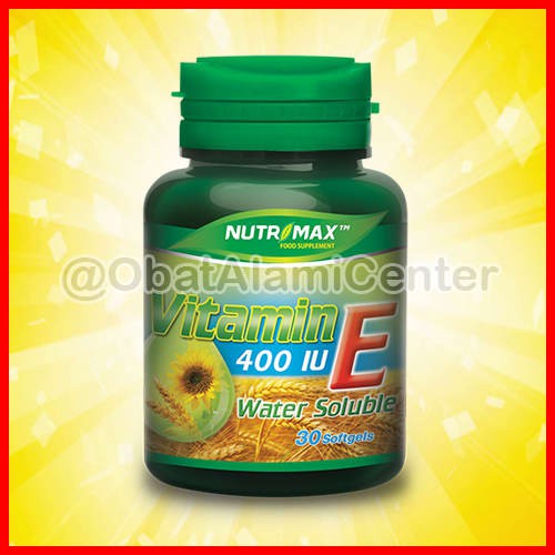 Nutrimax Vitamin E 400 IU Water Soluble Isi 30 Nutrisi Alami Buat Kesehatan Kulit Anti Oksidan Aging