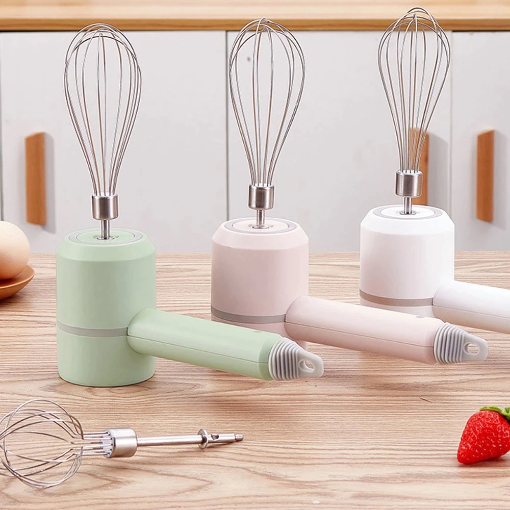 Hand Mixer 3 Mode Blender Portable Multifungsi Viral USB Wireller Blender Tangan Pengocok Telur Electrik Meat Grinder Pengaduk Daging Serbaguna Charger Electric Food Rechargeable Handheld Milk Frother Machine Kitchen Dough