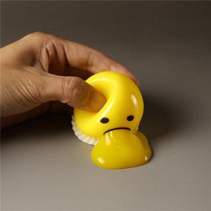 Vomit Gudetama Muntah / Stretchy Stretch Splat Squeeze Slime Squishy - 6Ac566 - Original Asli