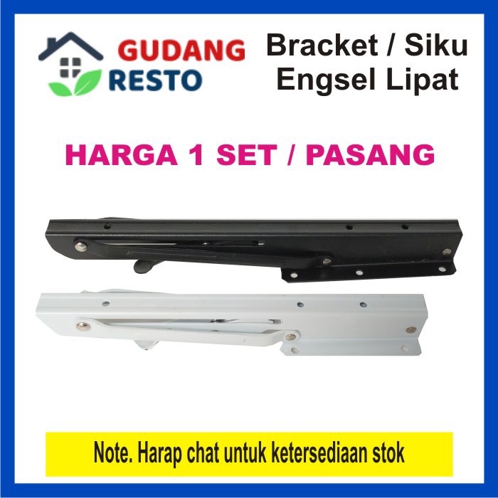 Bracket Lipat / Siku / Engsel FOLDING Rak / Meja / DInding 1SET PASANG