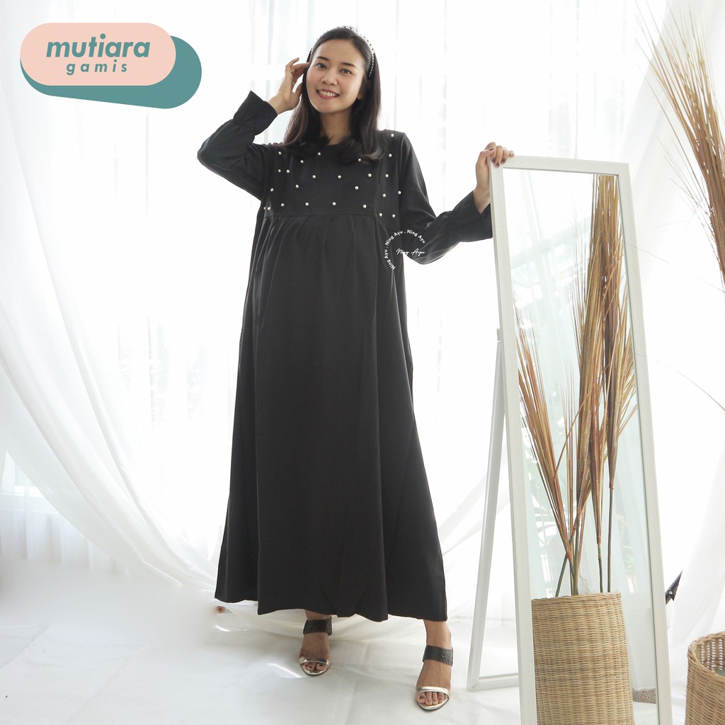 MAMAHAMIL Baju Hamil Menyusui Muslim GAMIS SYAR'I ADEM MODERN KEKINIAN MUTIARA Gamis - GMS 262