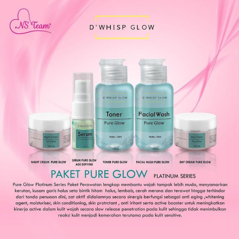 ELEORA Glowing Beauty Skincare Bpom Paket Glowing Acne Prone Glam Glow Flek Jerawat | Skin Care-Pure Glow