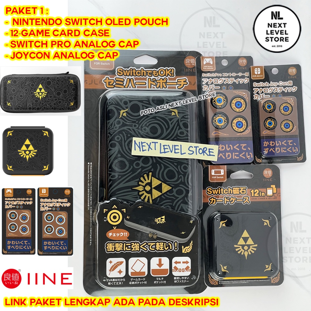 IINE Zelda Analog Cap Joycon Joy Con Nintendo Switch V1 V2 Lite OLED Original