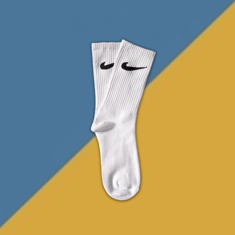 [PROMO] Kaos Kaki Pria Sport Motif Skate Oldschool - Nike Putih - The Sumar Official