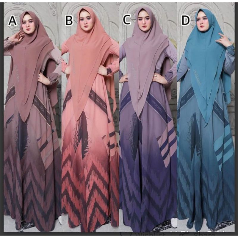Bilqis  Syar'i By Humaira/Syafa Series By Humaira ( Ready )/gamis Humaira original
