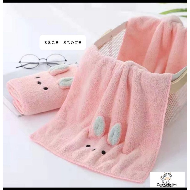 Handuk Mandi Bayi Handuk Lembut 3D Telinga Baby Towel Microfiber 50 x 100 - Zade Store