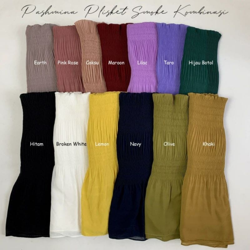 (AMD) HIJAB PASHMINA SHUKI SMOKE PLISKET CERUTY INSTAN PREMIUM