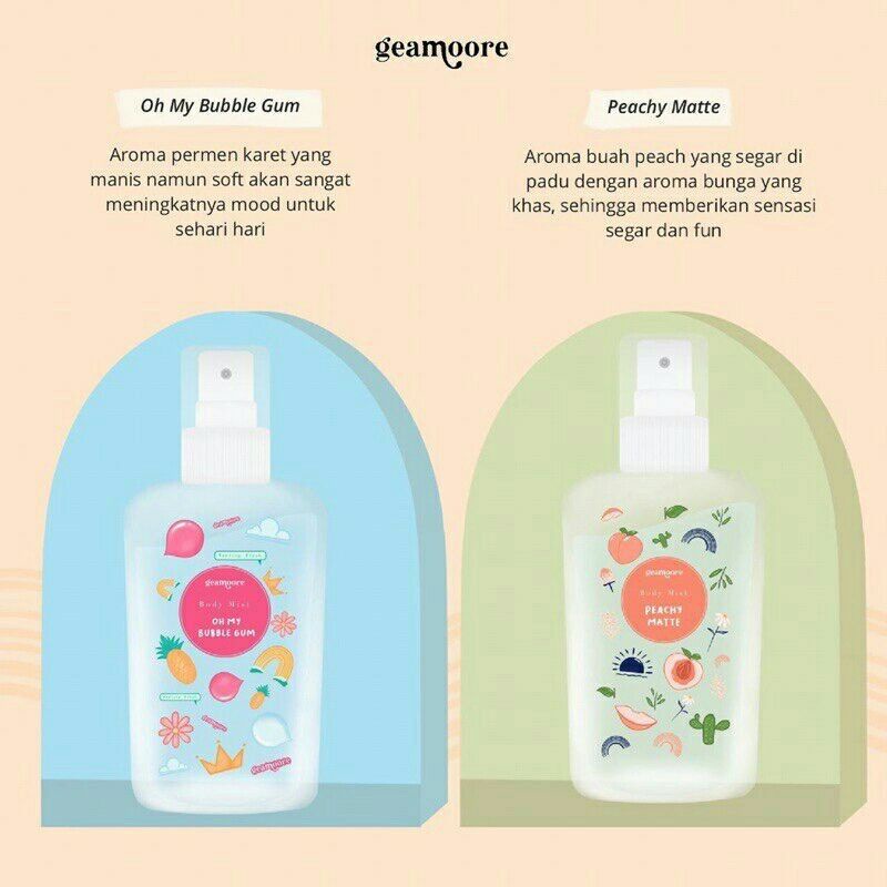 ❤️NATUREUS❤️ BODY MIST Geamoore BPOM - Terlaris [MALANG]