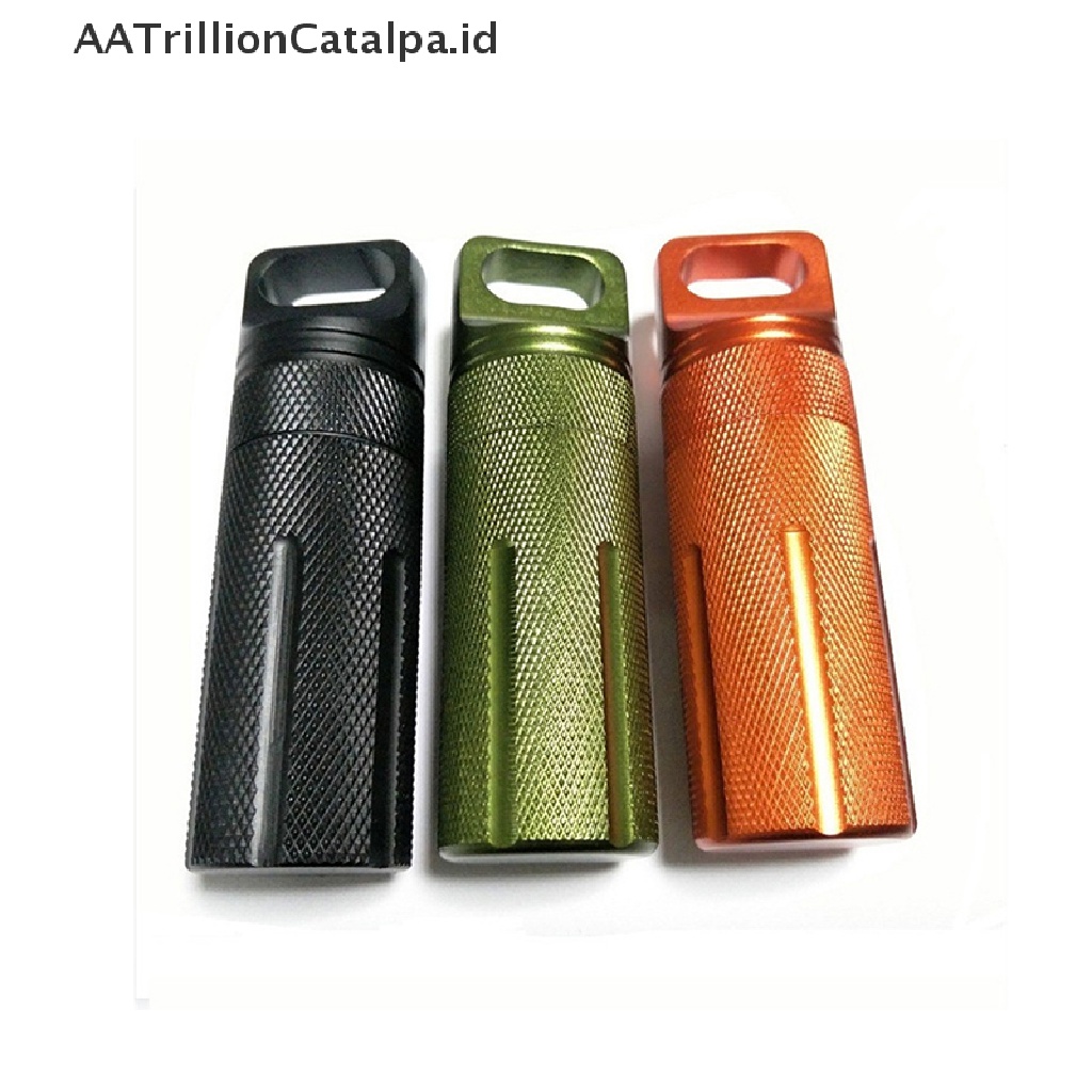 Aatrillioncatalpa Botol Mini EDC Anti Air Holder Obat Pil Untuk Campingoutdoorsurvival