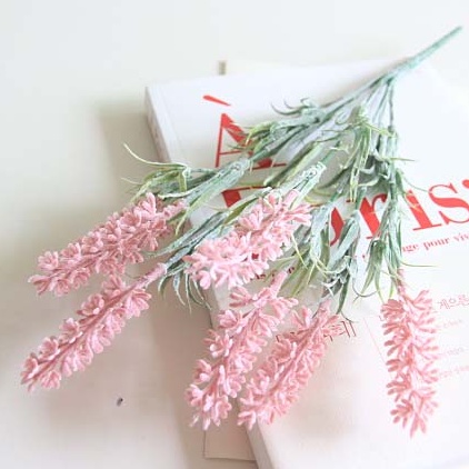 AF08 Bunga Plastik / Artificial Flower Lavender Snowy Import Dekorasi-PINK