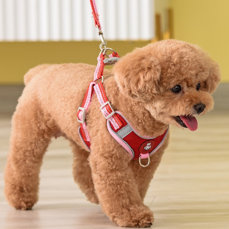 ★〓YUFeiPet〓★ Dog Harness with Leash Summer Pet Adjustable Reflective Vest Walking Lead for Puppy Harness for Small Medium Dog