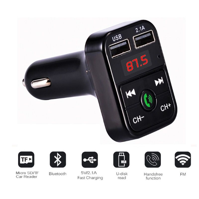 Charger Mobil Car Charger Mobil Bluetooth MP3 Player Micro SD FM Radio Adaptor Colokan Mobil USB