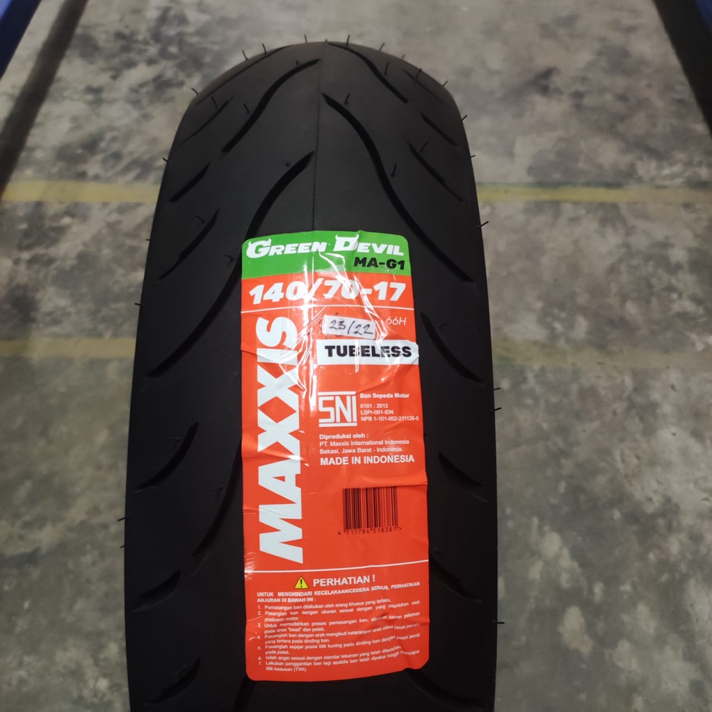 Ban motor sport Maxxis MA G1 140 70 17 Green Devil tubeless