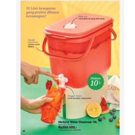Tupperware Modular Water Dispenser (dispenser air minum 10liter)