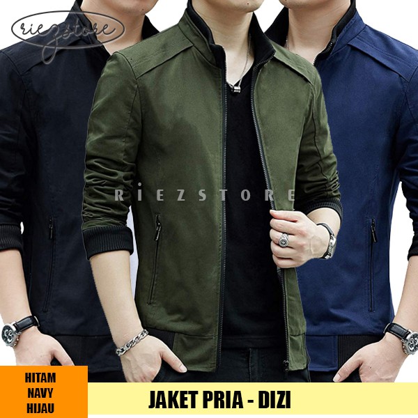 RZS x DIZI - Jaket Pria Casual Bahan Drill Keren Model Dizi