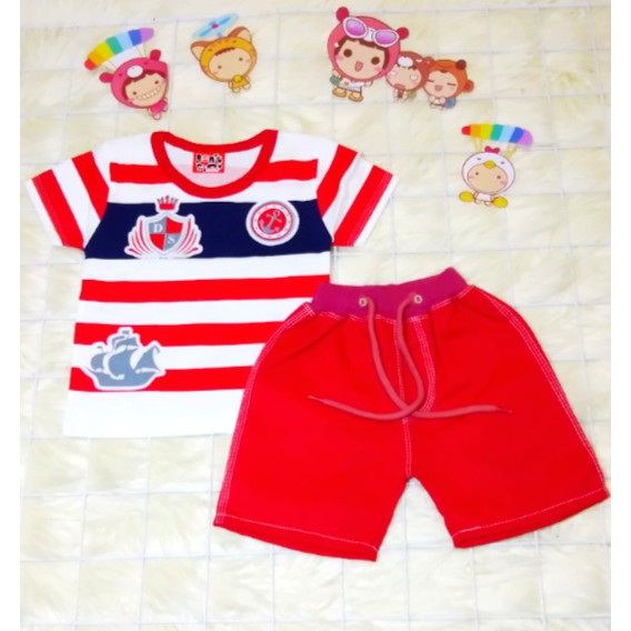 BAJU SETELAN ANAK LAKI-LAKI USIA 6-24BULAN PIRATE DS