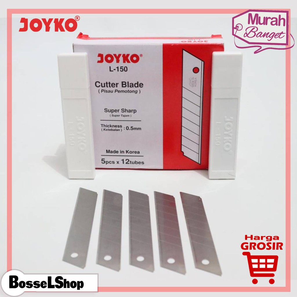 

Cutter Blade Refill / Isi Pisau Pemotong / Joyko L-150 1 Tube isi 5 Pcs / Isi Cutter