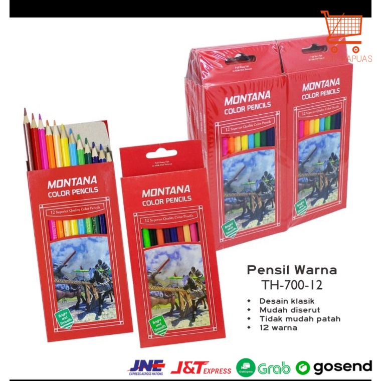 

[ COD ] Pensil warna 12 pcs BESAR / pensil warna kayu panjang / colour pencil
