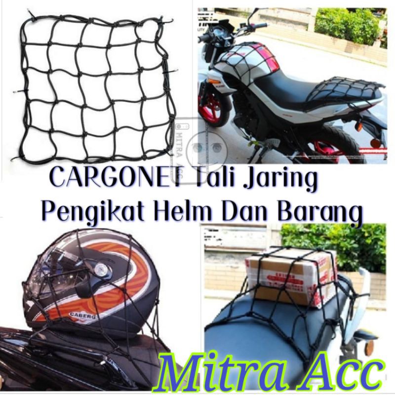 CARGONET Tali Jaring Pengikat Helm Jaring Helm Dan Barang Lebih Tebal