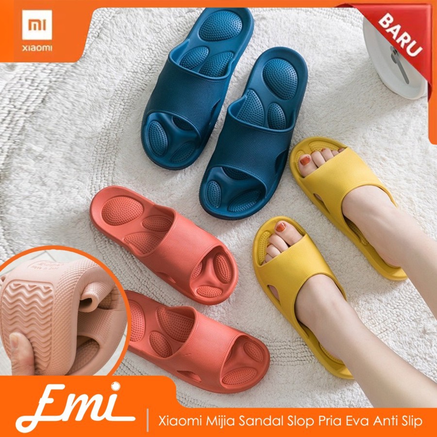 Mijia Sandal Slop Wanita Pria Eva Anti Slip Shock Absorber - Pink 37-38