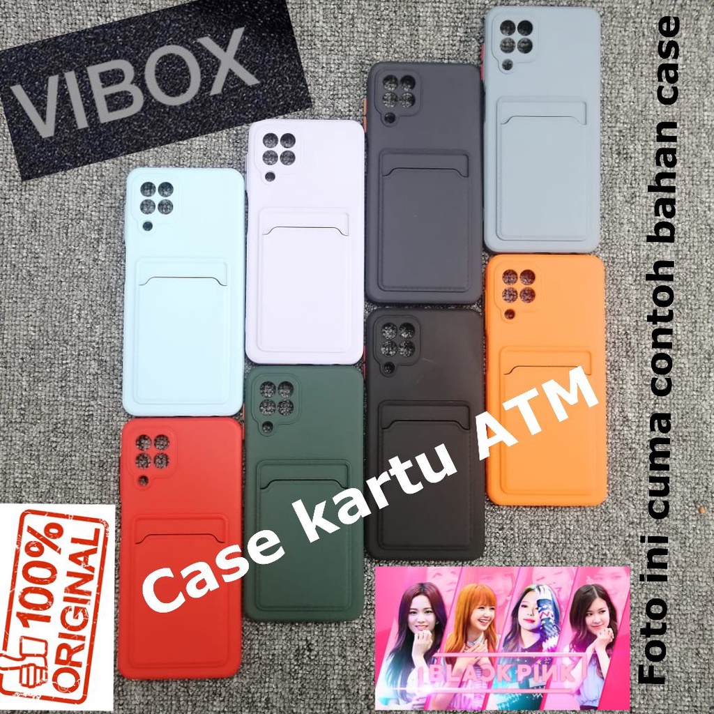 1SET 10PCS lether case WARNA MACARON bahan kulit ada tempat buat kartu ATM SAMSUNG A22 4G/A22 5G