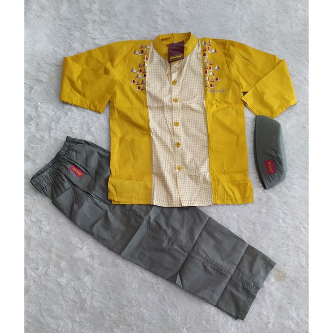 Dannis anak laki laki/ koko anak laki laki terbaru kuning Diskon