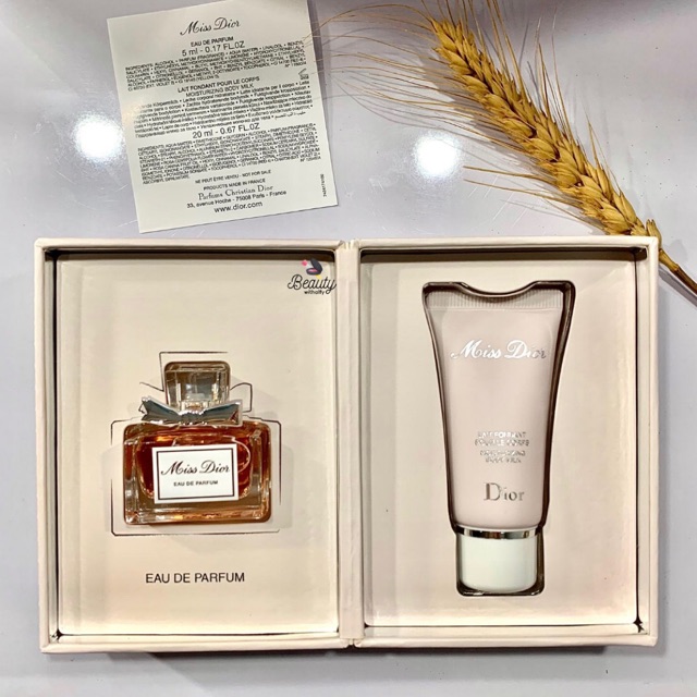 Miss dior parfum set gift original