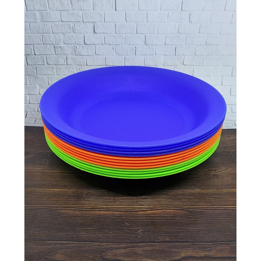 PIRING MAKAN DELLIA KECIL  1 LUSIN PIRING PLASTIK TEBAL