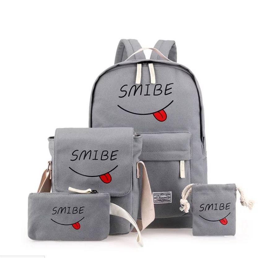 BACKPACK SMIBE SET 4IN1 KUCING/TAS ANAK/TAS SEKOLAH/TAS BERANAK/TAS PROMO TERMURAH IMPORT KEKINIAN