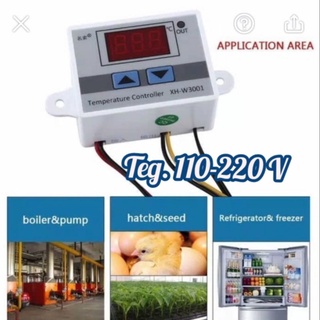 Themperatur Control Thermostat W3001 Input Output 110-220V AC Pengatur Suhu Pemanas dan Pendingin