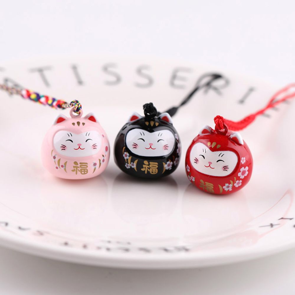 Needway  Cute Maneki Neko Keyrings Ornaments Gifts Bag Decoration Lucky Cat Keychains New Charm Cartoon Door Key Car Key Pendant/Multicolor