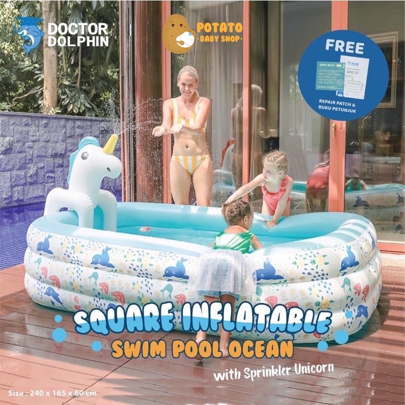 Dr Dolphin Inflatable Swimming Pool - Kolam Renang Karet